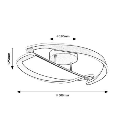 Rabalux - LED Stropní svítidlo LED/40W/230V 3000K pr. 60 cm