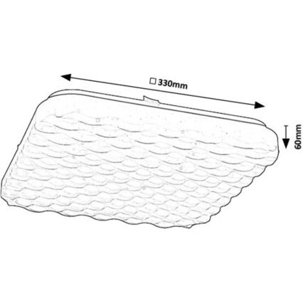 Rabalux - LED Stropní svítidlo LED/24W/230V 4000K 33x33 cm