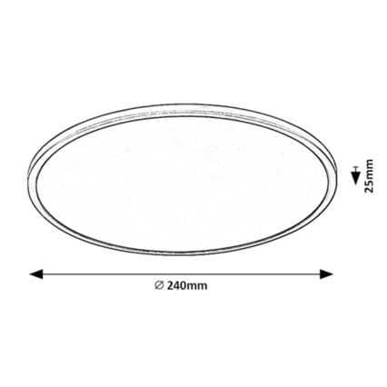 Rabalux - LED Stmívatelné stropní svítidlo LED/15W/230V 3000K 24 cm