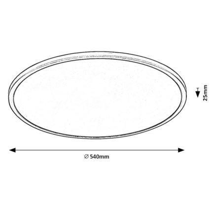 Rabalux - LED Stmívatelné stropní svítidlo LED/36W/230V 3000K 54 cm