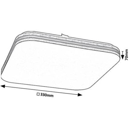 Rabalux - LED Stropní svítidlo LED/18W/230V 4000K 33x33 cm