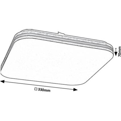 Rabalux - LED Stropní svítidlo LED/18W/230V 4000K 33x33 cm