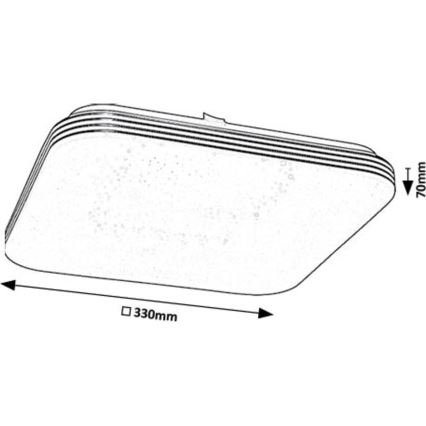 Rabalux - LED Stropní svítidlo LED/18W/230V 4000K 33x33 cm