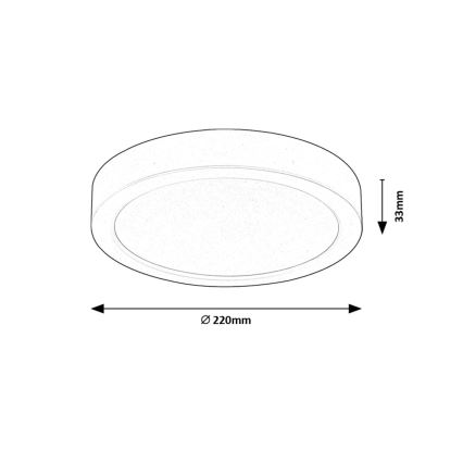 Rabalux - LED Stropní svítidlo LED/24W/230V 4000K pr. 22 cm černá