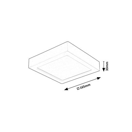 Rabalux - LED Stropní svítidlo LED/15W/230V 3000K 16x16 cm černá