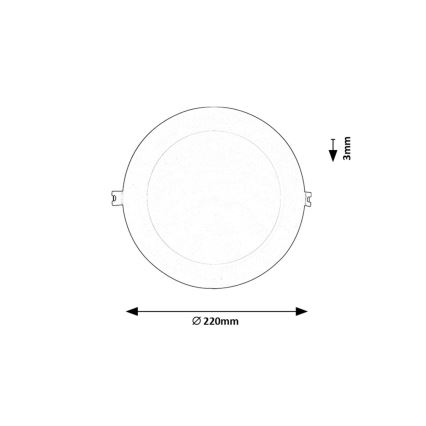 Rabalux - LED Podhledové svítidlo LED/18W/230V 3000K pr. 22 cm bílá