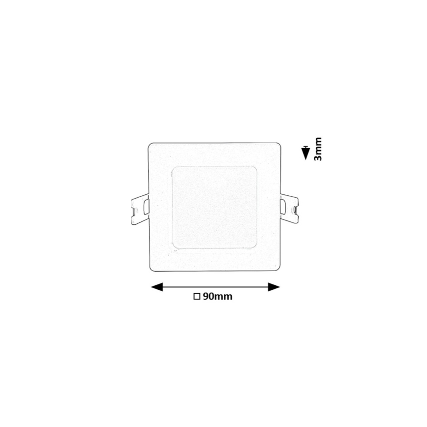 Rabalux - LED Podhledové svítidlo LED/3W/230V 3000K 9x9 cm bílá
