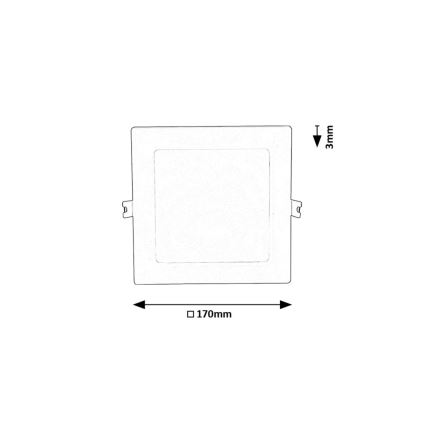 Rabalux - LED Podhledové svítidlo LED/12W/230V 3000K 17x17 cm bílá