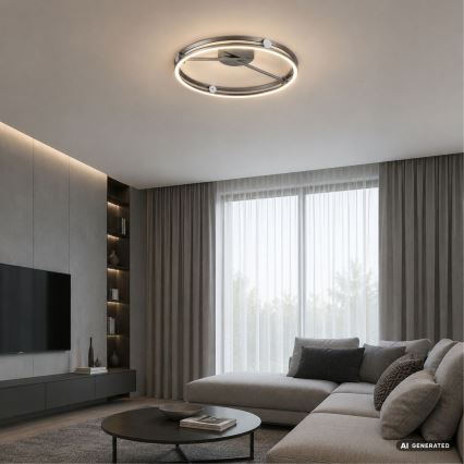 Rabalux - LED Stmívatelné stropní svítidlo LED/60W/230V 3000-6500K pr. 50 cm šedá + dálkové ovládání