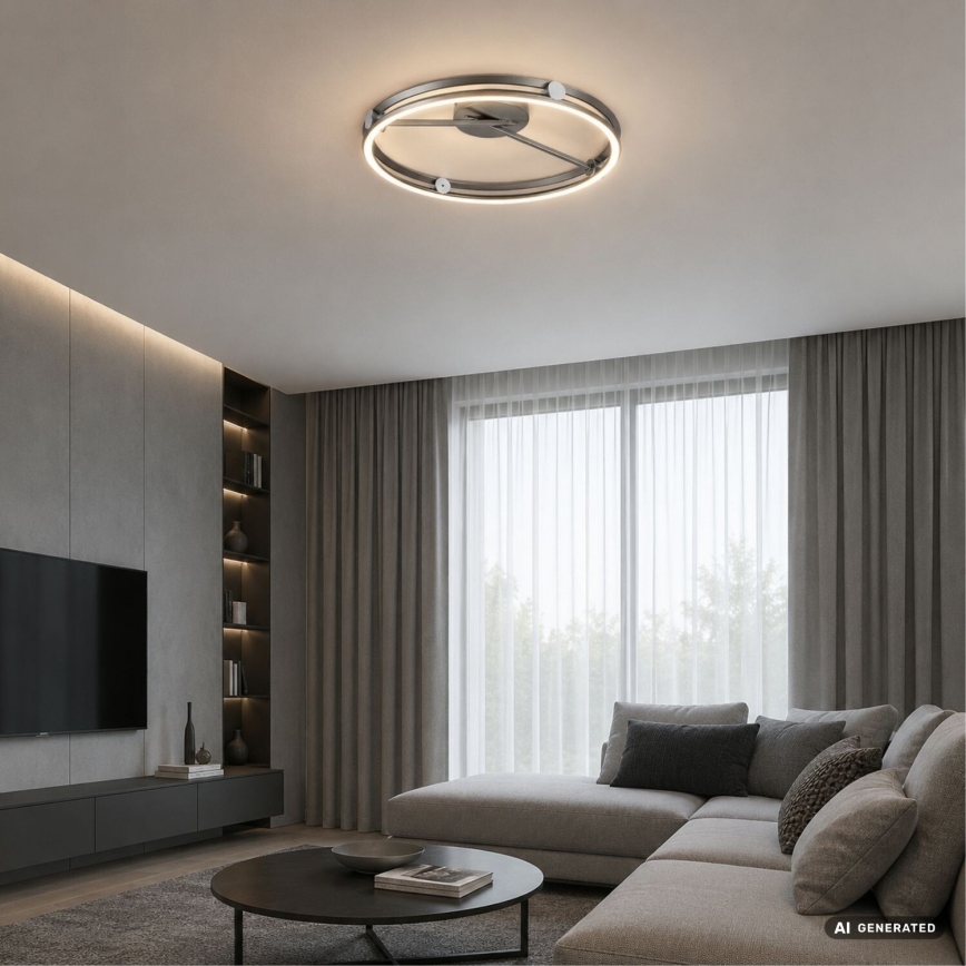 Rabalux - LED Stmívatelné stropní svítidlo LED/60W/230V 3000-6500K pr. 50 cm šedá + dálkové ovládání