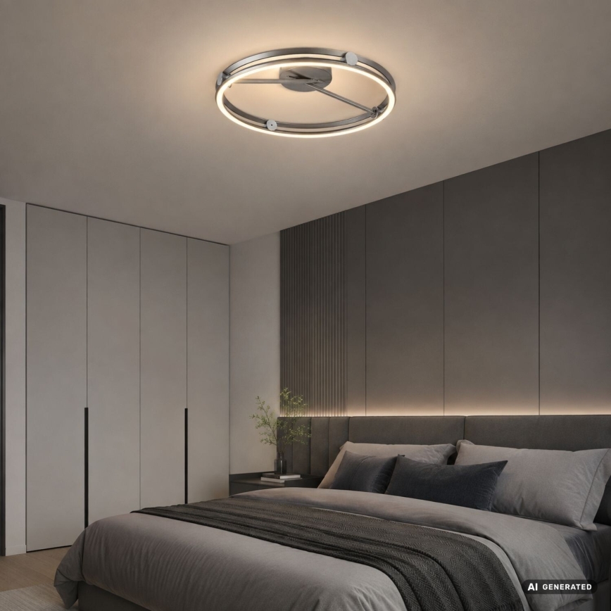 Rabalux - LED Stmívatelné stropní svítidlo LED/60W/230V 3000-6500K pr. 50 cm šedá + dálkové ovládání