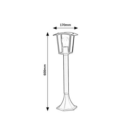 Rabalux - Venkovní lampa 1xE27/15W/230V IP44