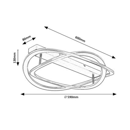 Rabalux - LED Stropní svítidlo LED/72W/230V 3000K pr. 59 cm