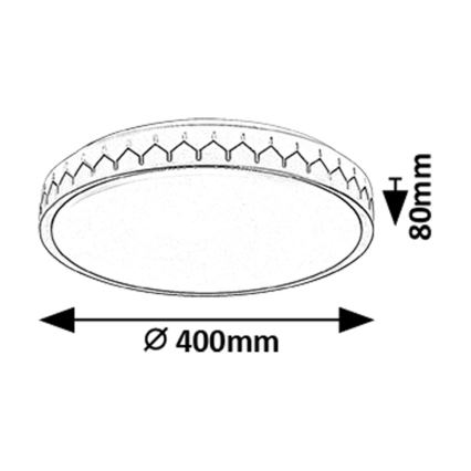 Rabalux - LED Stmívatelné stropní svítidlo LED/24W/230V 3000-6500K + dálkové ovládání