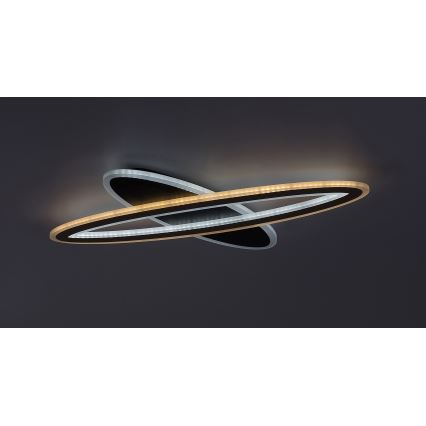 Rabalux - LED Stmívatelné stropní svítidlo LED/70W/230V 3000/4000/6000K černá + dálkové ovládání