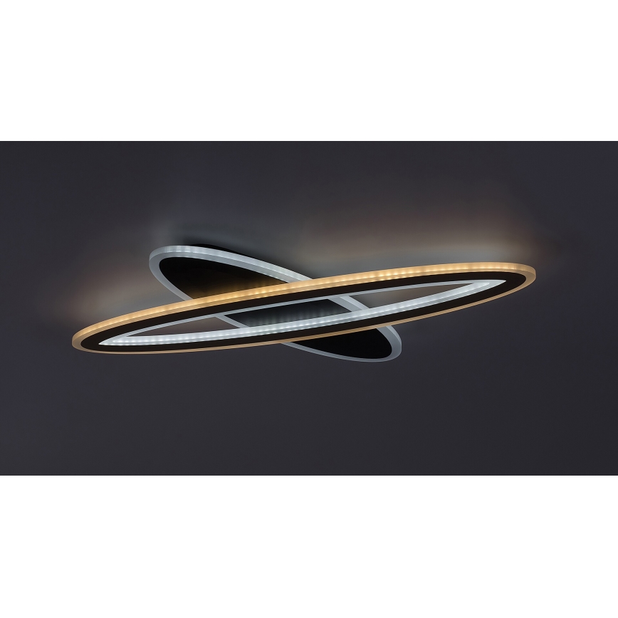 Rabalux - LED Stmívatelné stropní svítidlo LED/70W/230V 3000/4000/6000K černá + dálkové ovládání