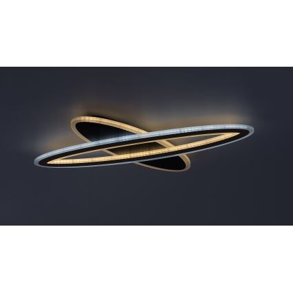 Rabalux - LED Stmívatelné stropní svítidlo LED/70W/230V 3000/4000/6000K černá + dálkové ovládání