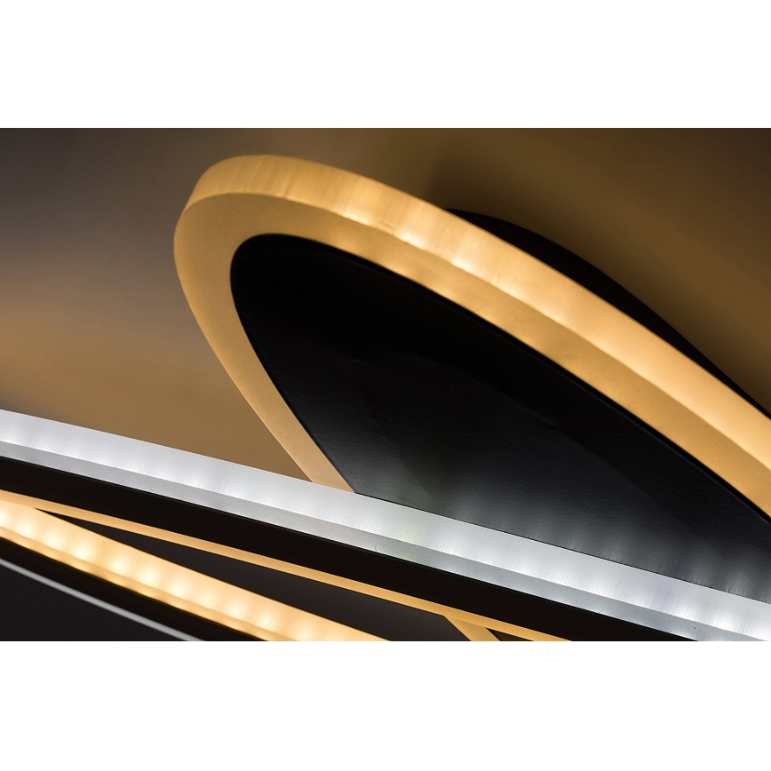 Rabalux - LED Stmívatelné stropní svítidlo LED/70W/230V 3000/4000/6000K černá + dálkové ovládání