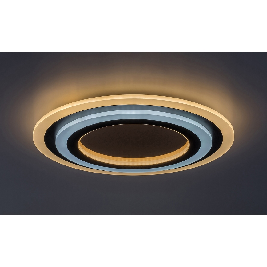 Rabalux - LED Stmívatelné stropní svítidlo LED/56W/230V 3000/4000/6000K matný chrom/černá + dálkové ovládání