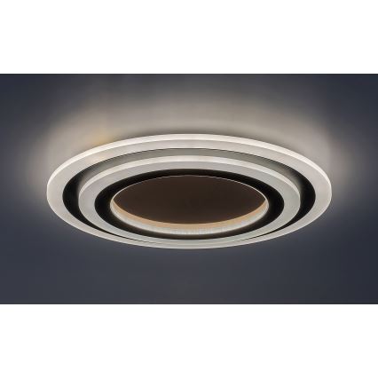 Rabalux - LED Stmívatelné stropní svítidlo LED/56W/230V 3000/4000/6000K matný chrom/černá + dálkové ovládání