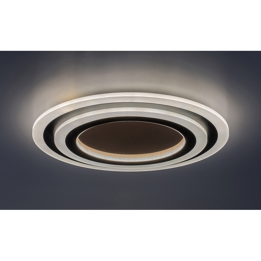 Rabalux - LED Stmívatelné stropní svítidlo LED/56W/230V 3000/4000/6000K matný chrom/černá + dálkové ovládání