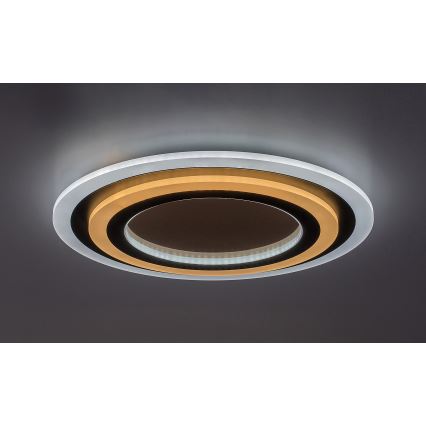 Rabalux - LED Stmívatelné stropní svítidlo LED/56W/230V 3000/4000/6000K matný chrom/černá + dálkové ovládání