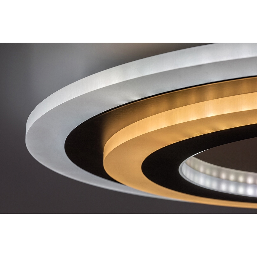 Rabalux - LED Stmívatelné stropní svítidlo LED/56W/230V 3000/4000/6000K matný chrom/černá + dálkové ovládání