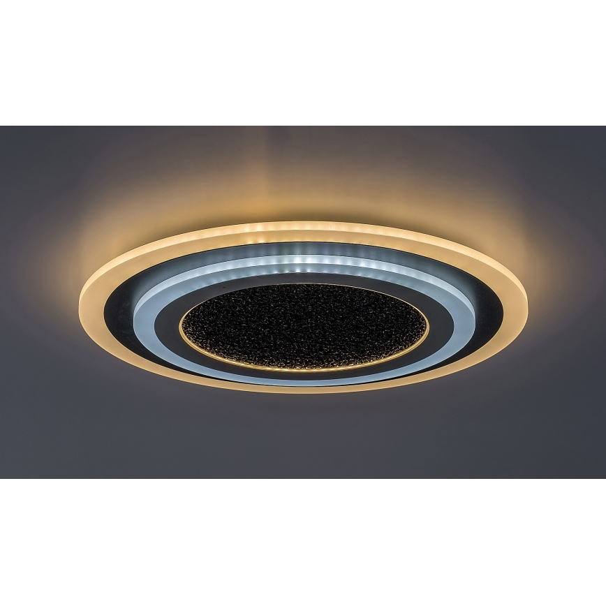 Rabalux - LED Stmívatelné stropní svítidlo LED/56W/230V 3000/4000/6000K černá + dálkové ovládání