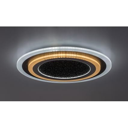 Rabalux - LED Stmívatelné stropní svítidlo LED/56W/230V 3000/4000/6000K černá + dálkové ovládání