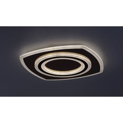 Rabalux - LED Stmívatelné stropní svítidlo LED/60W/230V 3000/4000/6000K matný chrom/černá + dálkové ovládání