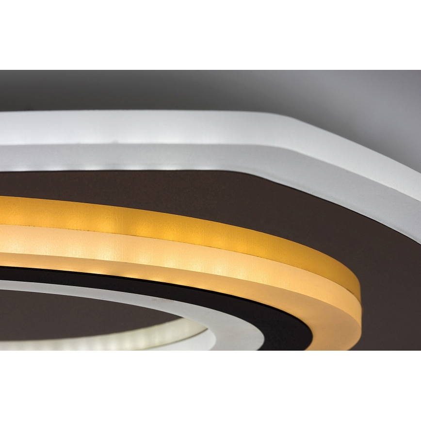 Rabalux - LED Stmívatelné stropní svítidlo LED/60W/230V 3000/4000/6000K matný chrom/černá + dálkové ovládání