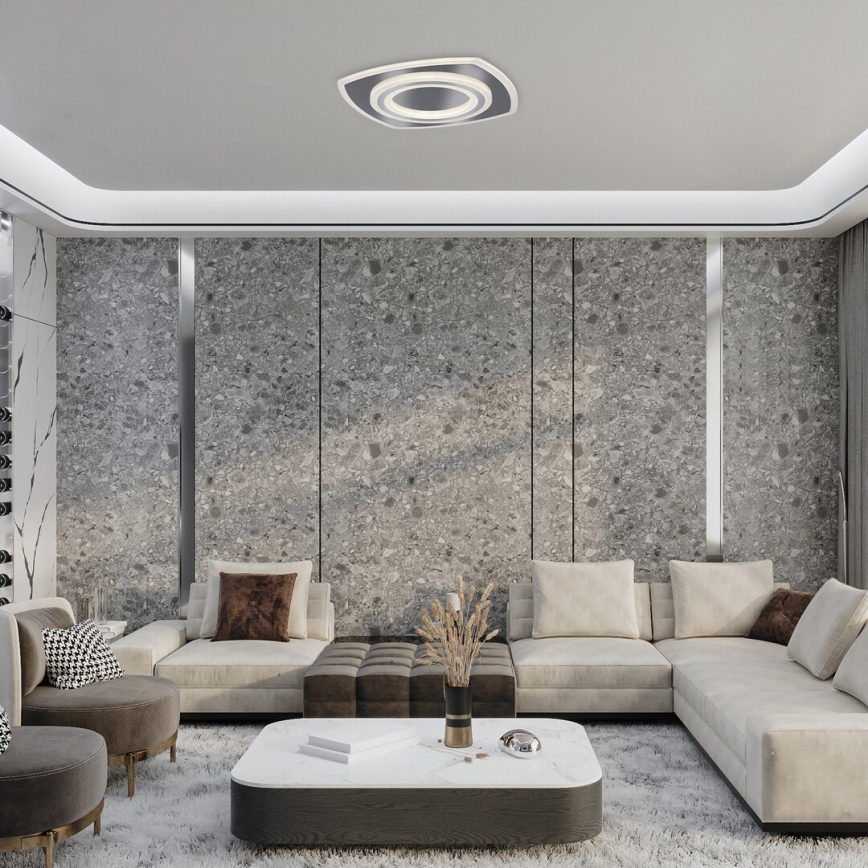 Rabalux - LED Stmívatelné stropní svítidlo LED/60W/230V 3000/4000/6000K matný chrom + dálkové ovládání