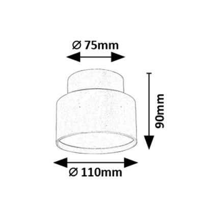 Rabalux - LED Stropní svítidlo LED/16W/230V 3000K černá