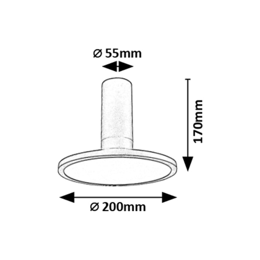 Rabalux - LED Stropní svítidlo LED/20W/230V 3000K černá