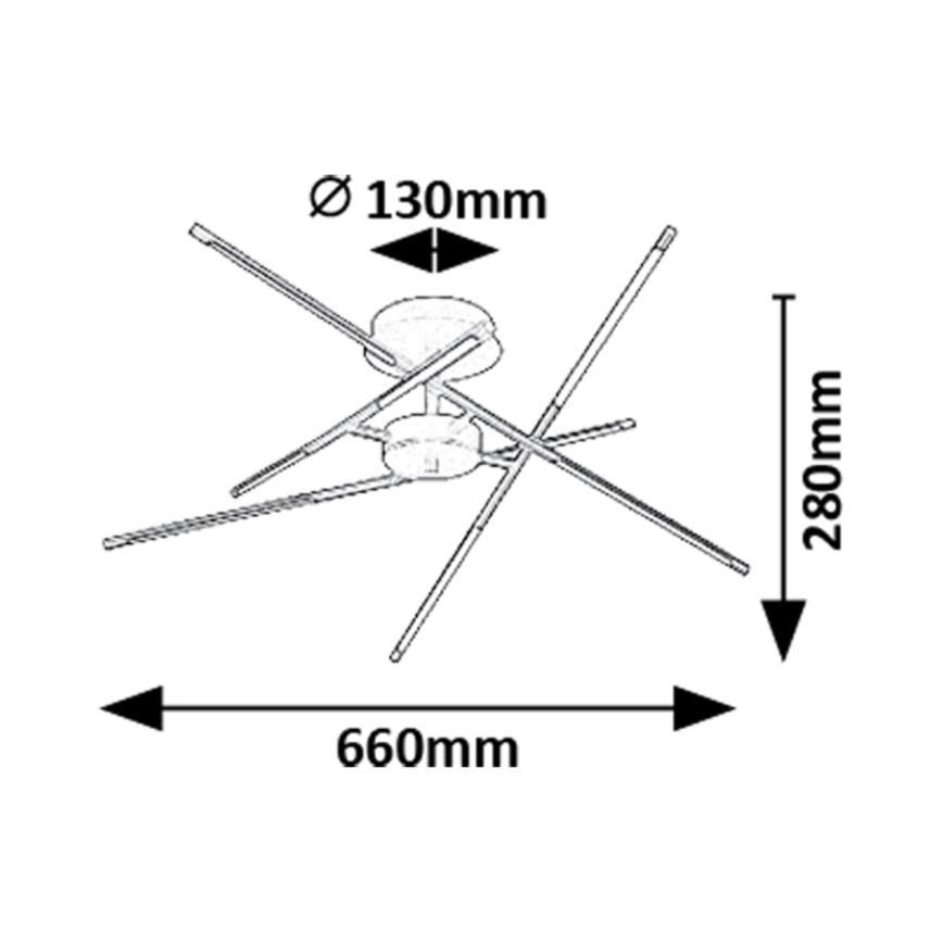 Rabalux - LED Přisazený lustr LED/40W/230V 3000K černá
