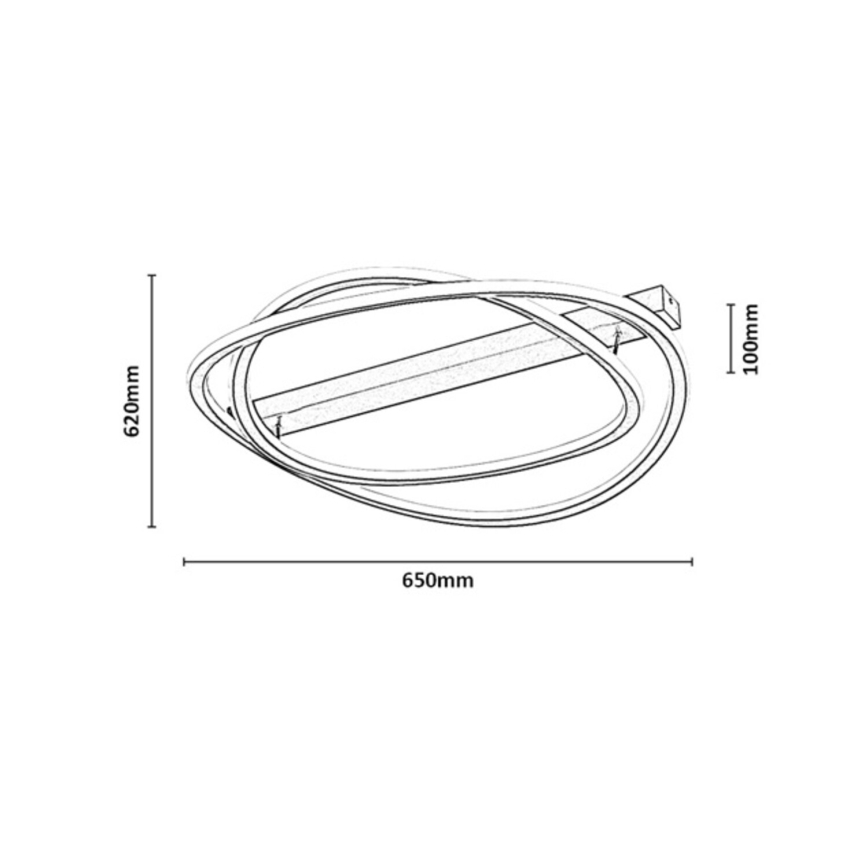 Rabalux - LED Stmívatelné stropní svítidlo LED/75W/230V 3000-6500K + dálkové ovládání