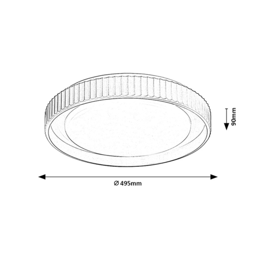 Rabalux - LED Stmívatelné stropní svítidlo LED/48W/230V 3000-6500K pr. 49,5 cm + dálkové ovládání