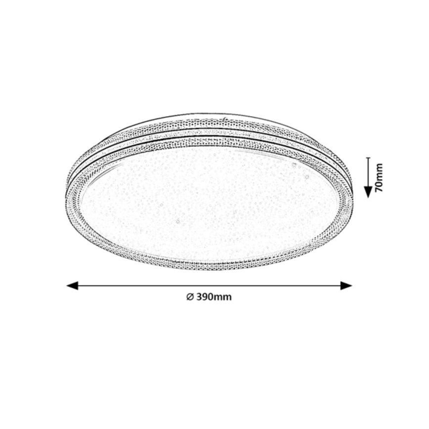Rabalux - LED Stmívatelné stropní svítidlo LED/34W/230V 3000-6500K pr. 39 cm + dálkové ovládání