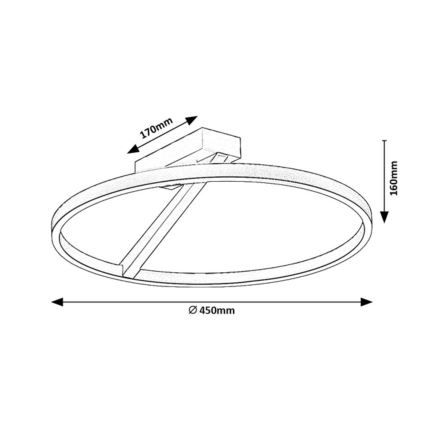 Rabalux - LED Stropní svítidlo LED/24W/230V 3000K pr. 45 cm