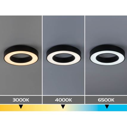 Rabalux - LED Stropní svítidlo LED/24W/230V 3000/4000/6500K pr. 40 cm černá