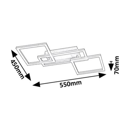 Rabalux - LED Stmívatelné stropní svítidlo LED/40W/230V 3000-6500K + dálkové ovládání