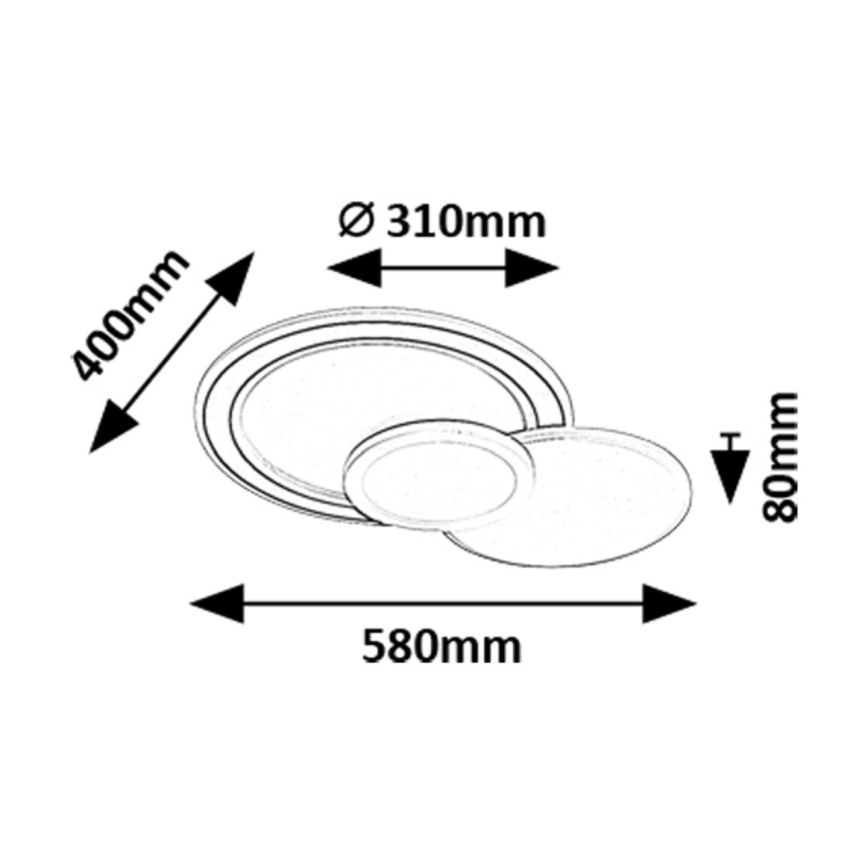 Rabalux - LED RGB Stmívatelné stropní svítidlo LED/40W/230V 3000-6500K + dálkové ovládání