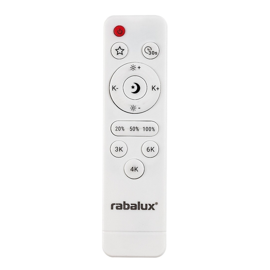 Rabalux - LED Stmívatelné stropní svítidlo LED/20W/230V 3000-6500K pr. 38,5 cm černá + dálkové ovládání