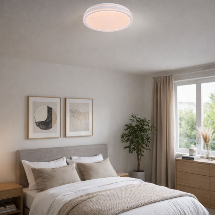 Rabalux - LED Stmívatelné stropní svítidlo LED/23W/230V 3000-6500K pr. 38,5 cm bílá+ dálkové ovládání