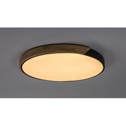 Rabalux - LED Stropní svítidlo LED/42W/230V 3000/4000/6500K černá/dub pr. 61 cm