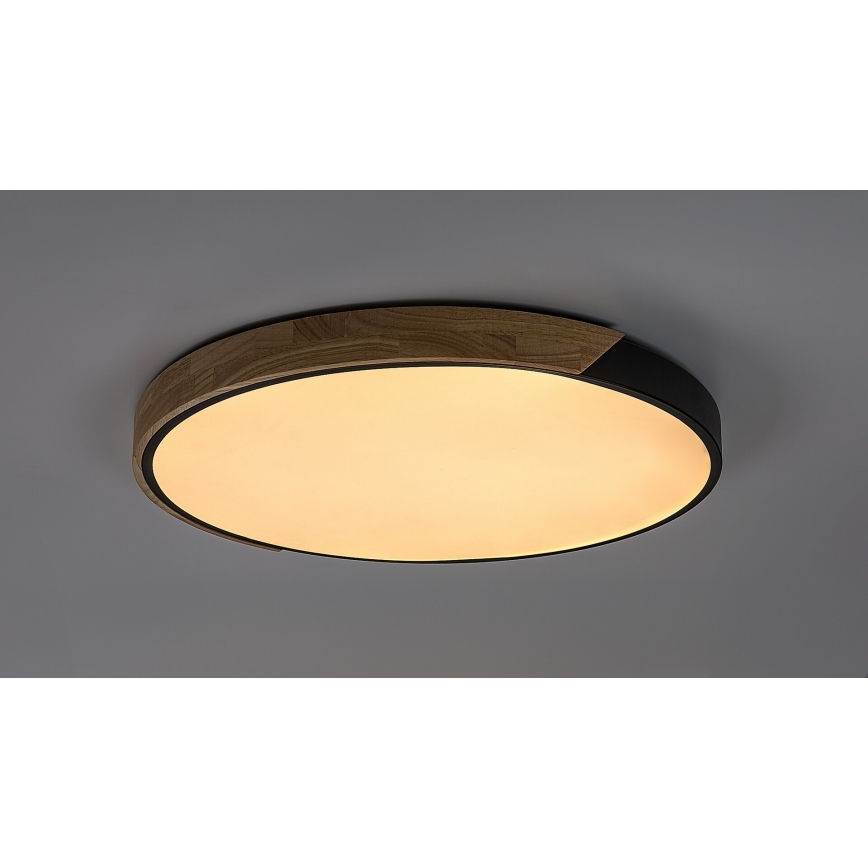Rabalux - LED Stropní svítidlo LED/42W/230V 3000/4000/6500K černá/dub pr. 61 cm
