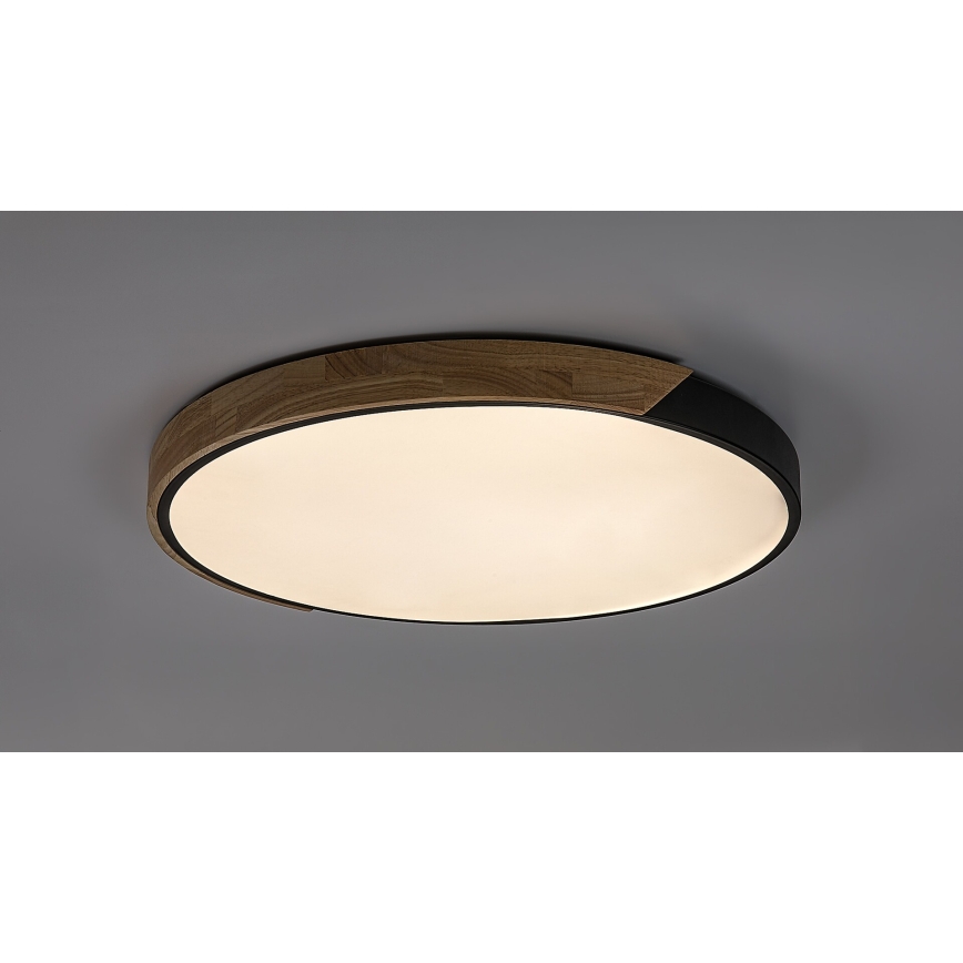 Rabalux - LED Stropní svítidlo LED/42W/230V 3000/4000/6500K černá/dub pr. 61 cm