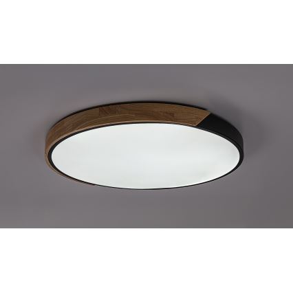 Rabalux - LED Stropní svítidlo LED/42W/230V 3000/4000/6500K černá/dub pr. 61 cm