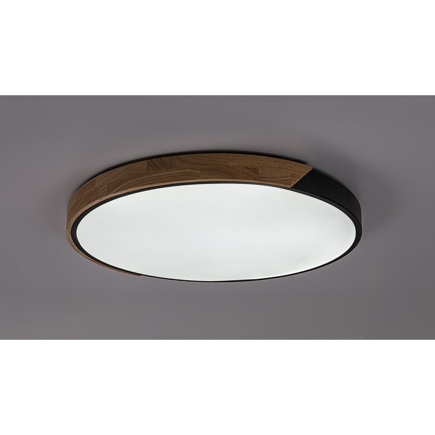 Rabalux - LED Stropní svítidlo LED/42W/230V 3000/4000/6500K černá/dub pr. 61 cm
