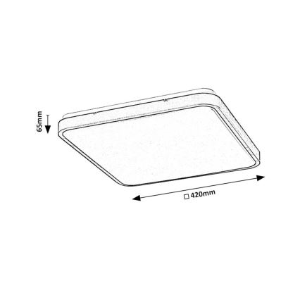 Rabalux - LED Koupelnové stropní svítidlo LED/36W/230V 3000/4000/6000K IP44 42x42 cm bílá